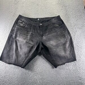 Jordan Craig Shorts Mens 42 Black Cotton Denim Bermuda Workwear Faded Stretch